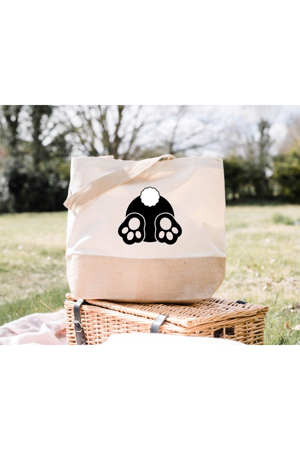 Personalisierte Jutetasche | Einkauftasche Hase | Jutetasche | Einkauf