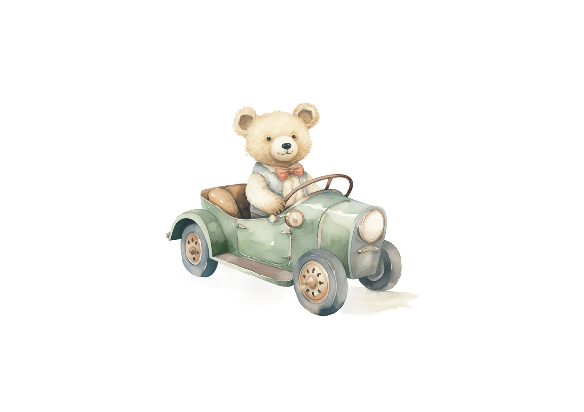 Poster für Babyzimmerdekoration mit niedlichen Motiven in DIN A4 Qualität
