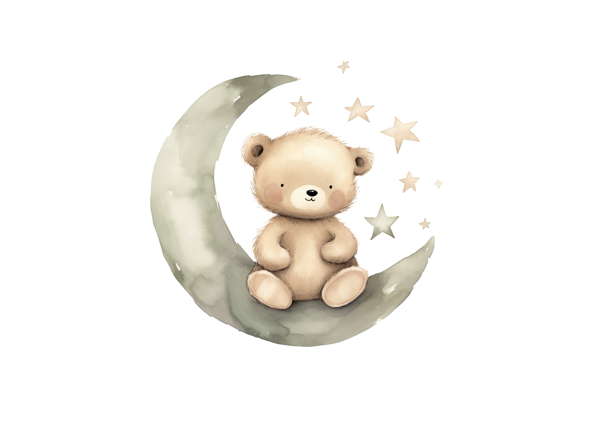 Poster für Babyzimmerdekoration DIN A4 mit niedlichen Motiven und hochwertigem Druck