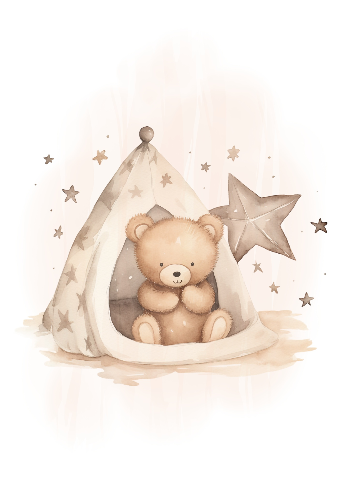 Poster für Babyzimmerdekoration im DIN A4 Format mit niedlichen Motiven
