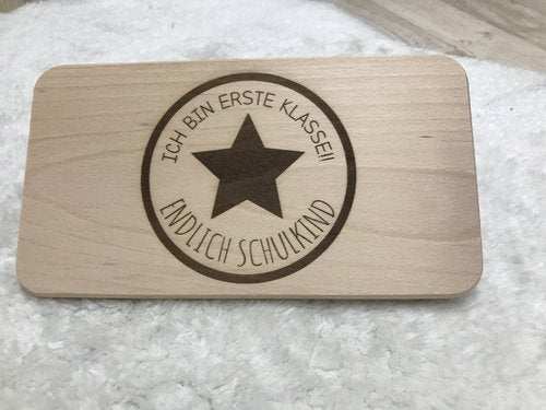 Hochwertiges Frühstücksbrettchen aus Birkenholz, 23x15 cm, stilvolles und einzigartiges Design für den Frühstückstisch
