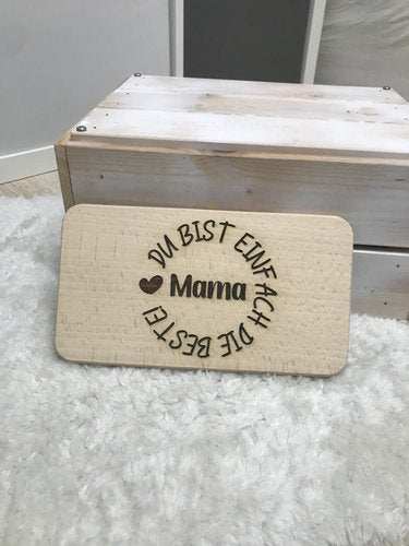 Hochwertiges Frühstücksbrettchen aus Birkenholz, stilvolles Design, handgefertigt, 23x15 cm, ideal für den Frühstückstisch