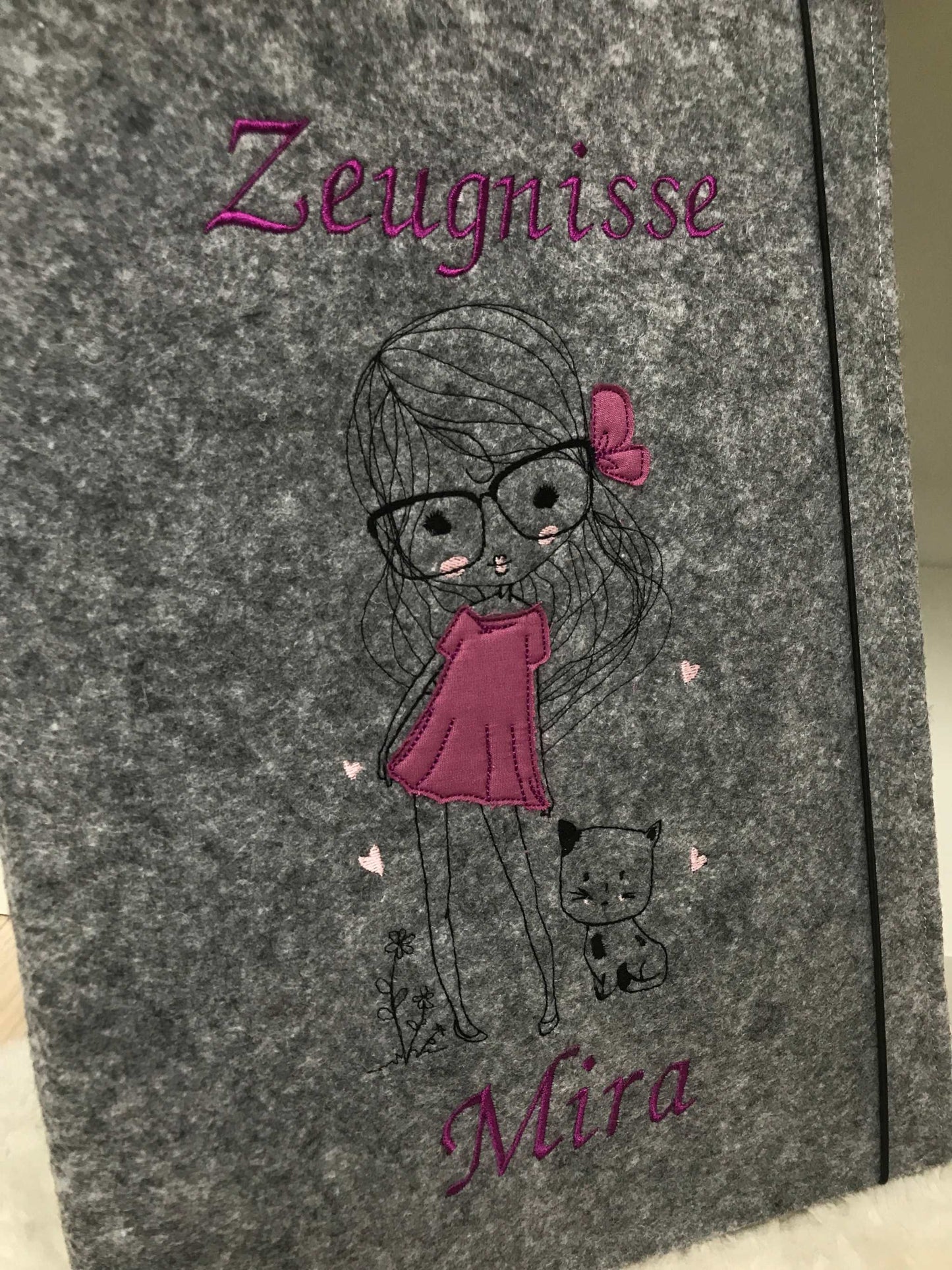 Zeugnismappe Filz DIN A4