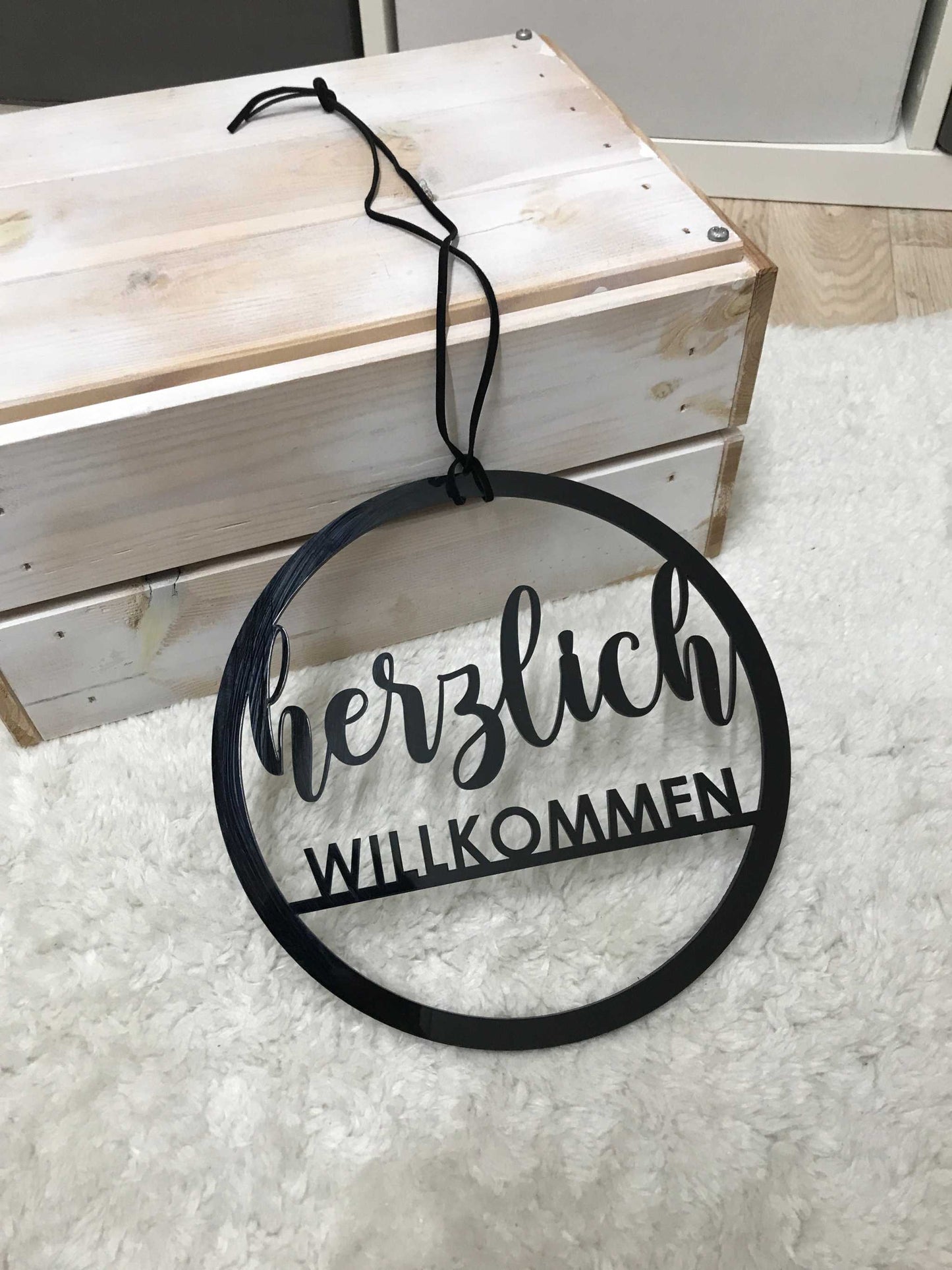 Türkranz aus Acryl "Herzlich Willkommen" – Stilvolle Begrüßung für Ihr Zuhause