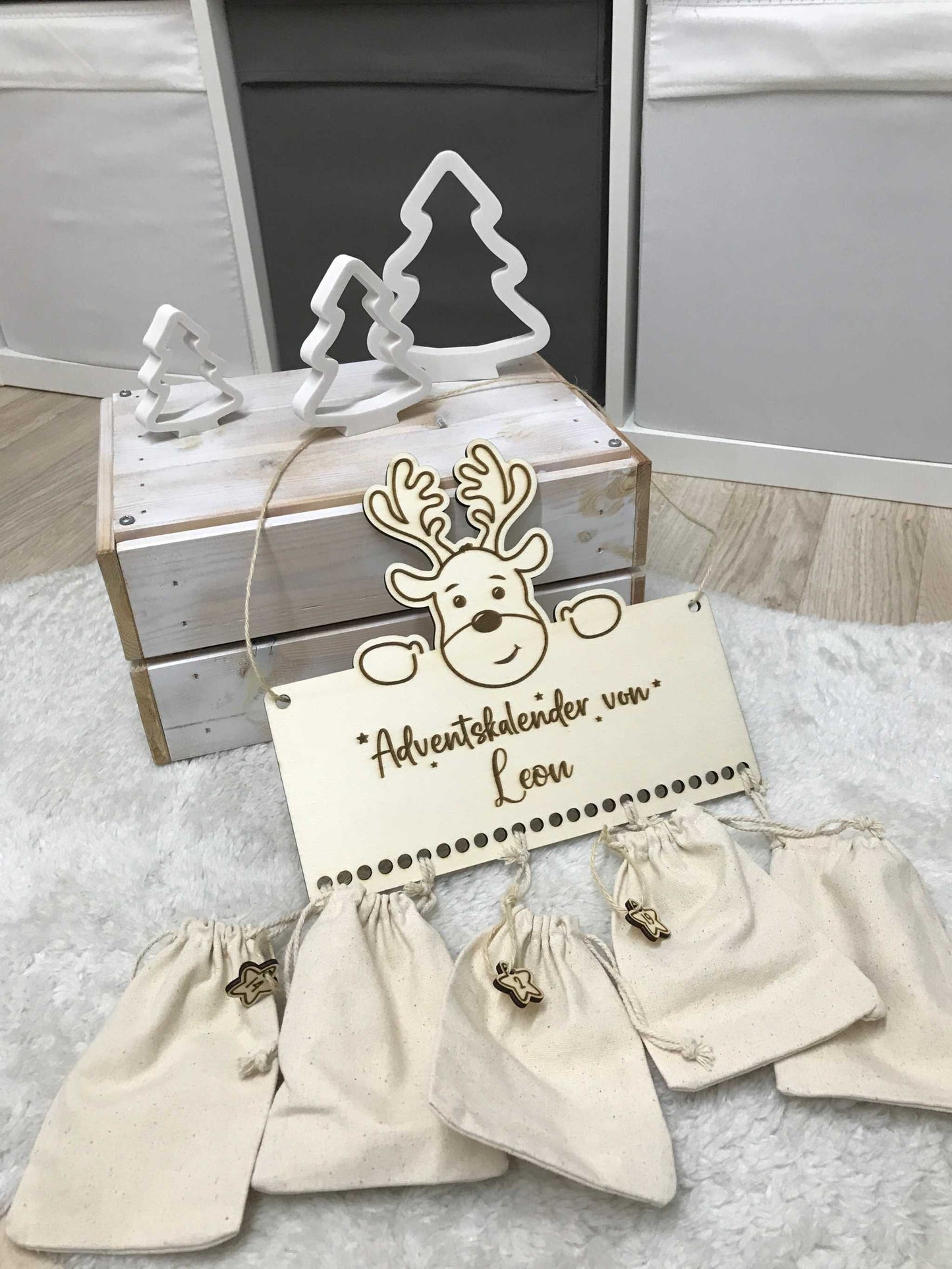 Adventskalender – Holz personalisierbar für eine festliche Überraschung