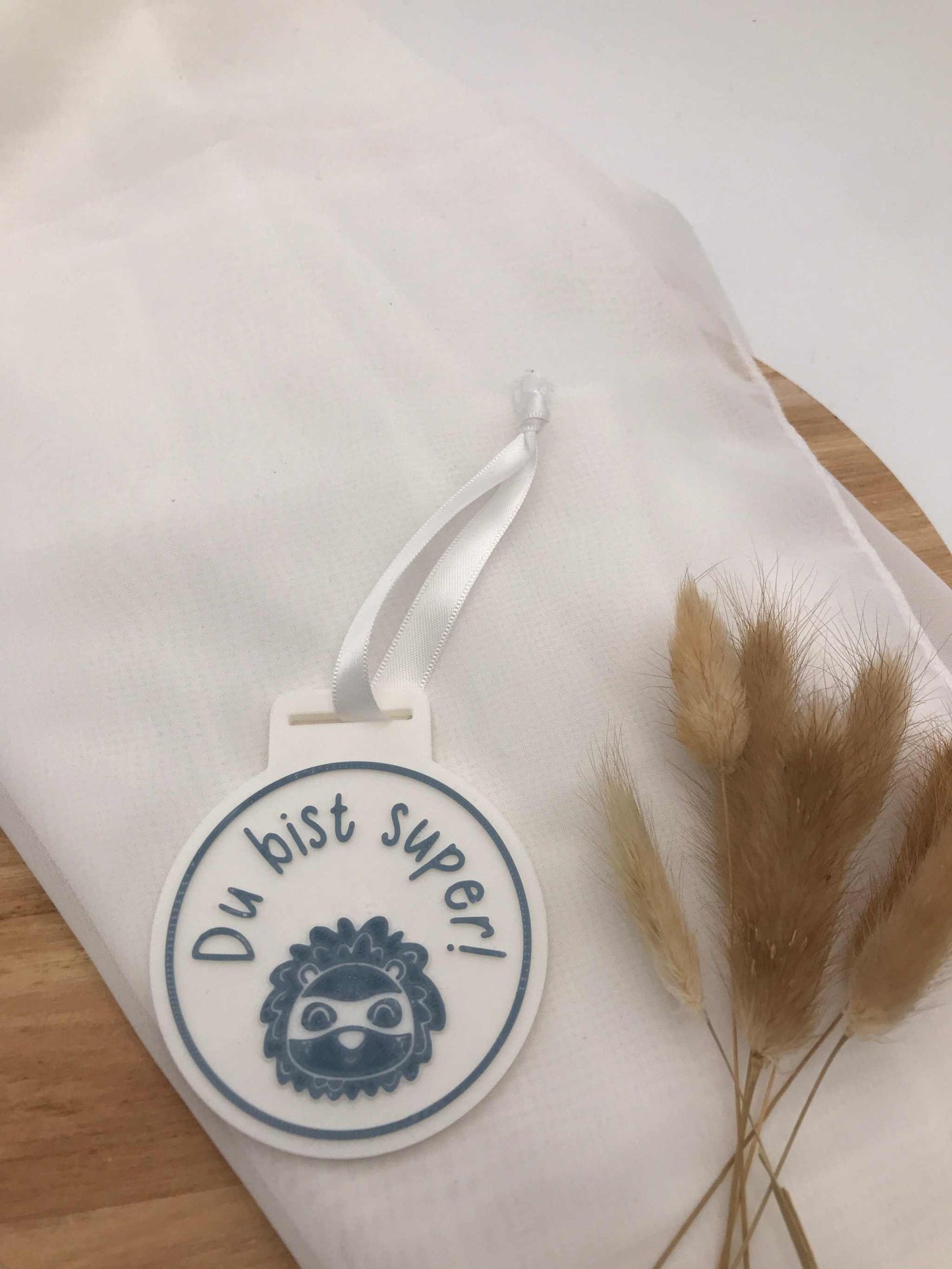 Medaille zur Einschulung – Geschenk für Schulanfang – 3D Druck mit Wunsch-Spruch