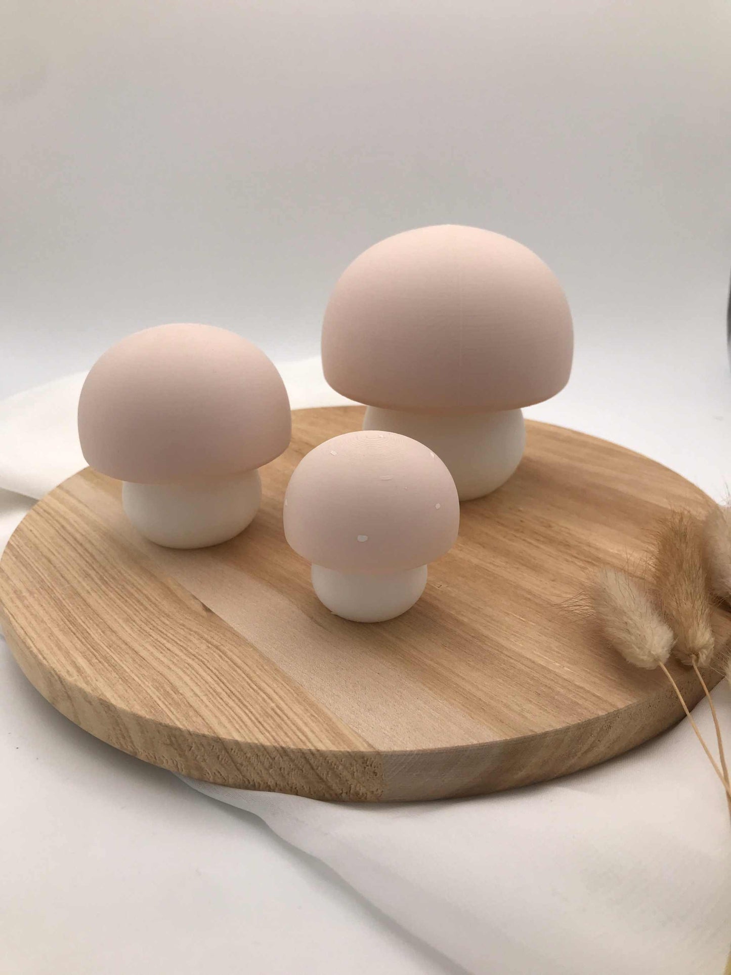 Deko-Pilze aus PLA 3D-Druck – verschiedene Größen – nachhaltige Dekoration