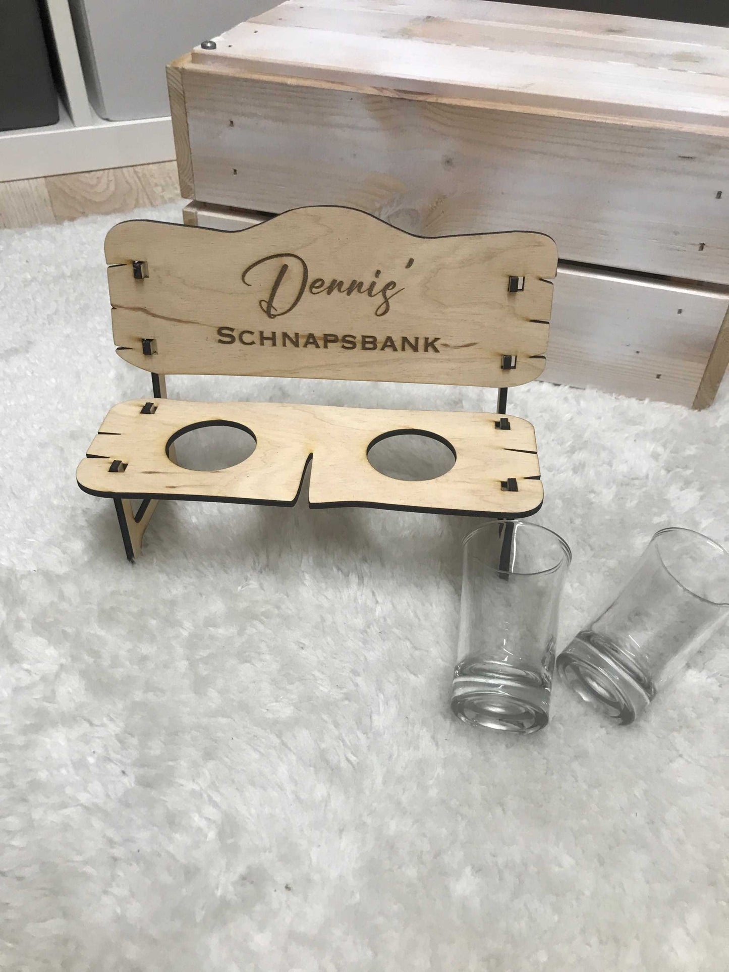 Schnapsbank Geschenk mit Wunschgravur