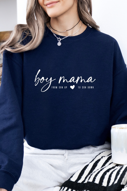 Sweatshirt mit liebevollem Aufdruck - "boy mama"