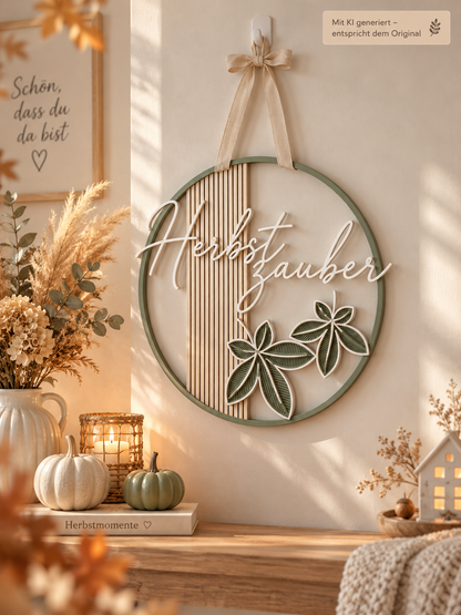 Herbst Türschild aus PLA – Herbstzauber | ca. 22 cm