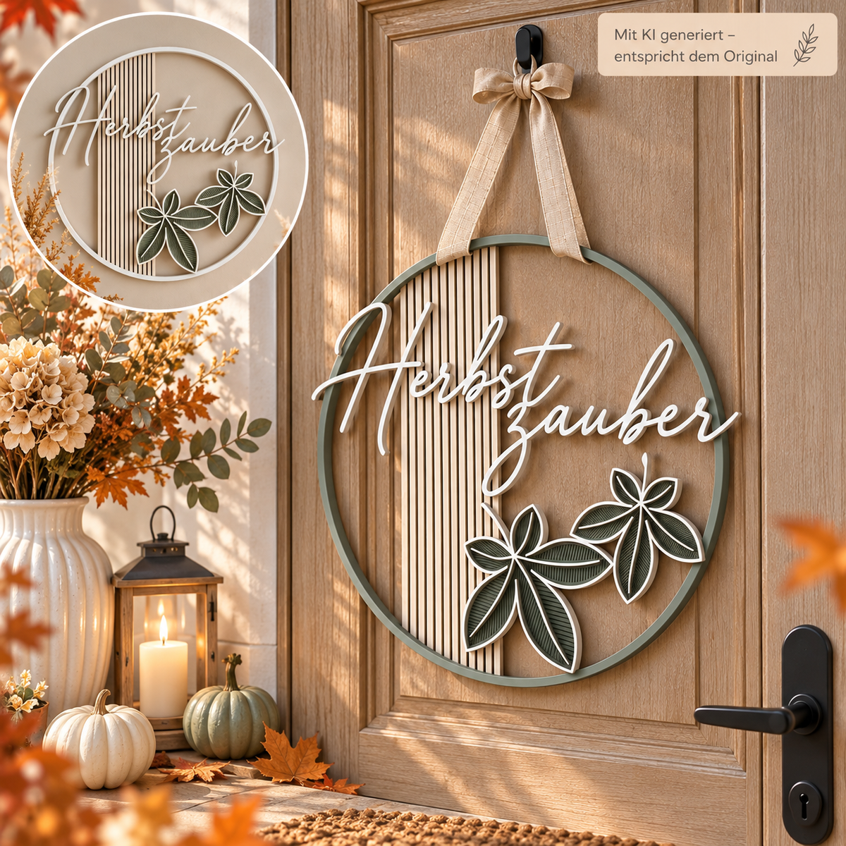 Herbst Türschild aus PLA – Herbstzauber | ca. 22 cm