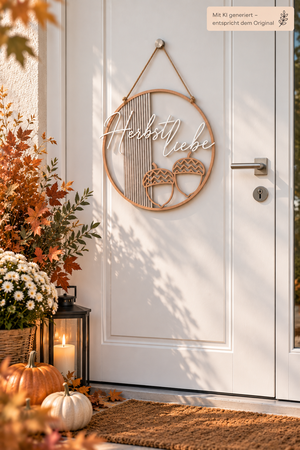 Herbst Türschild aus PLA – Herbstliebe | ca. 22 cm