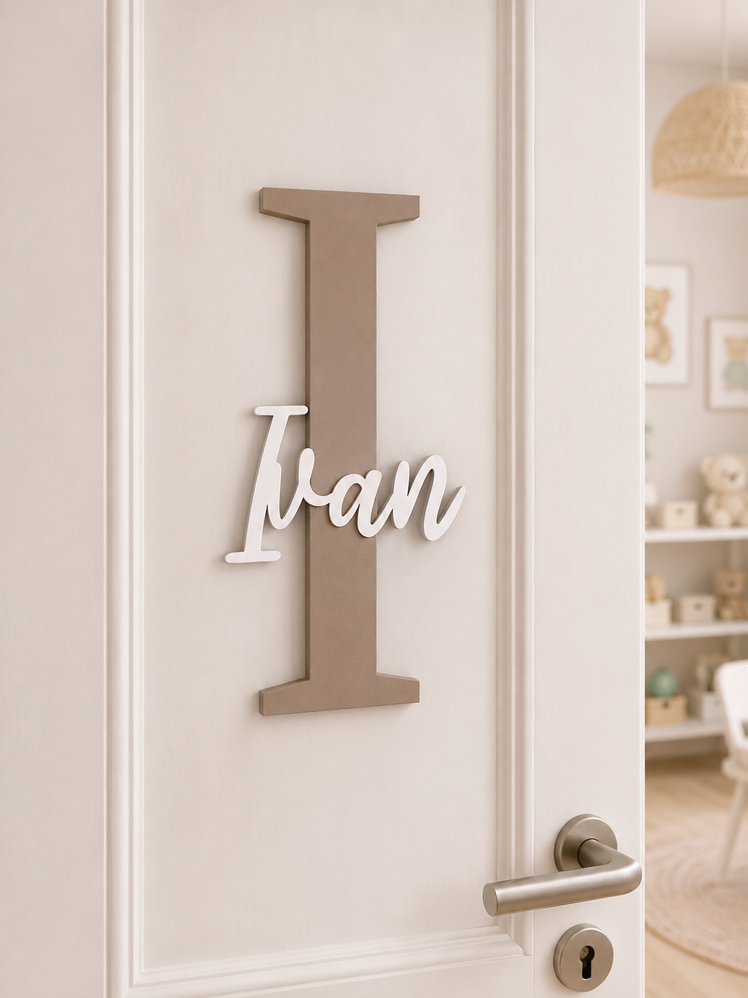 Personalisierte 3D PLA-Türschild Kinderzimmer mit Namen in modernem Design