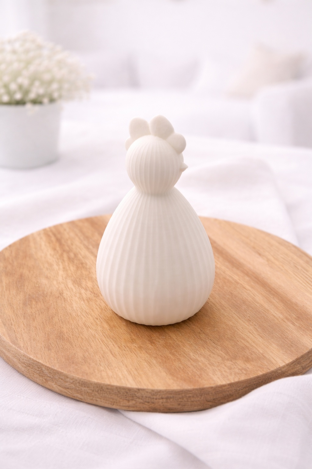 Huhn „Gerda“ – Minimalistische Osterdeko aus PLA in zwei Größen
