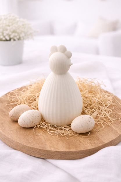 Huhn „Gerda“ – Minimalistische Osterdeko aus PLA in zwei Größen