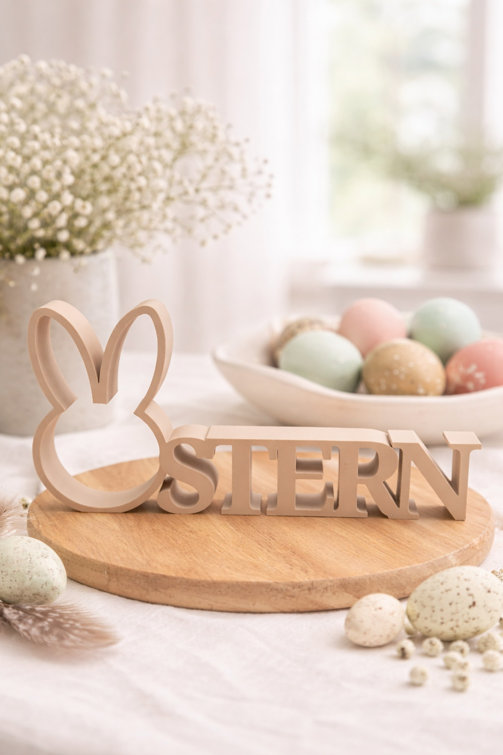 Ostern Schriftzug aus PLA – moderne Frühlingsdeko in Pastellfarben