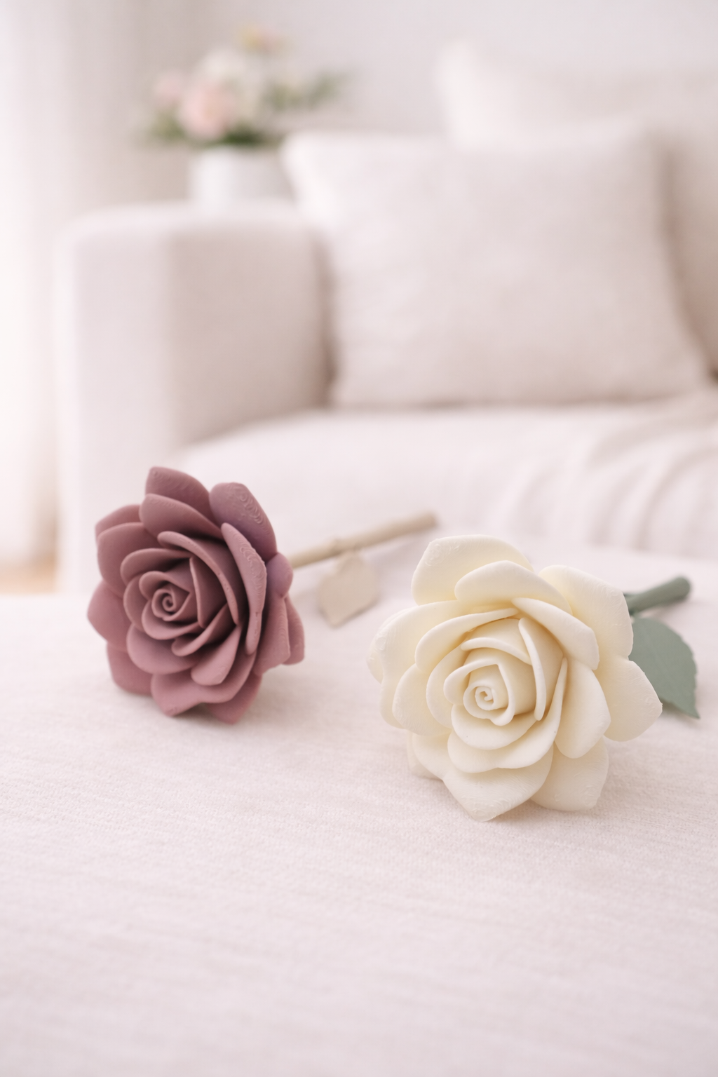 Rose aus PLA – nachhaltige 3D-gedruckte Dekoration mit Spruchanhänger