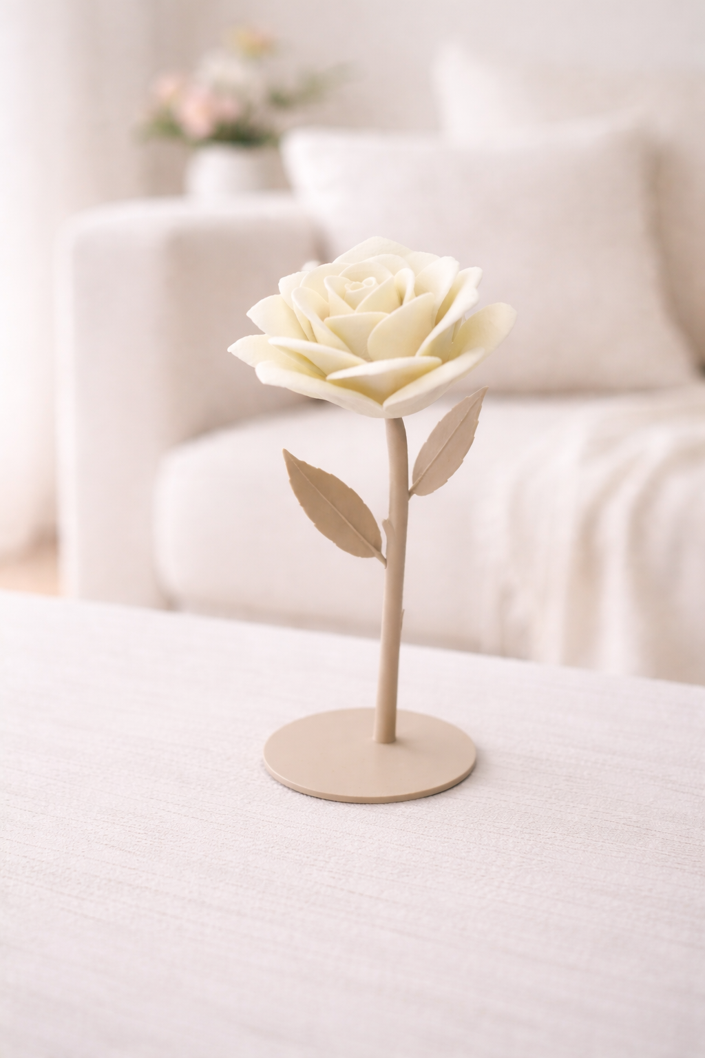 Rose aus PLA – nachhaltige 3D-gedruckte Dekoration mit Spruchanhänger