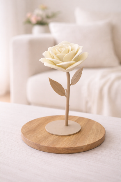 Rose aus PLA – nachhaltige 3D-gedruckte Dekoration mit Spruchanhänger