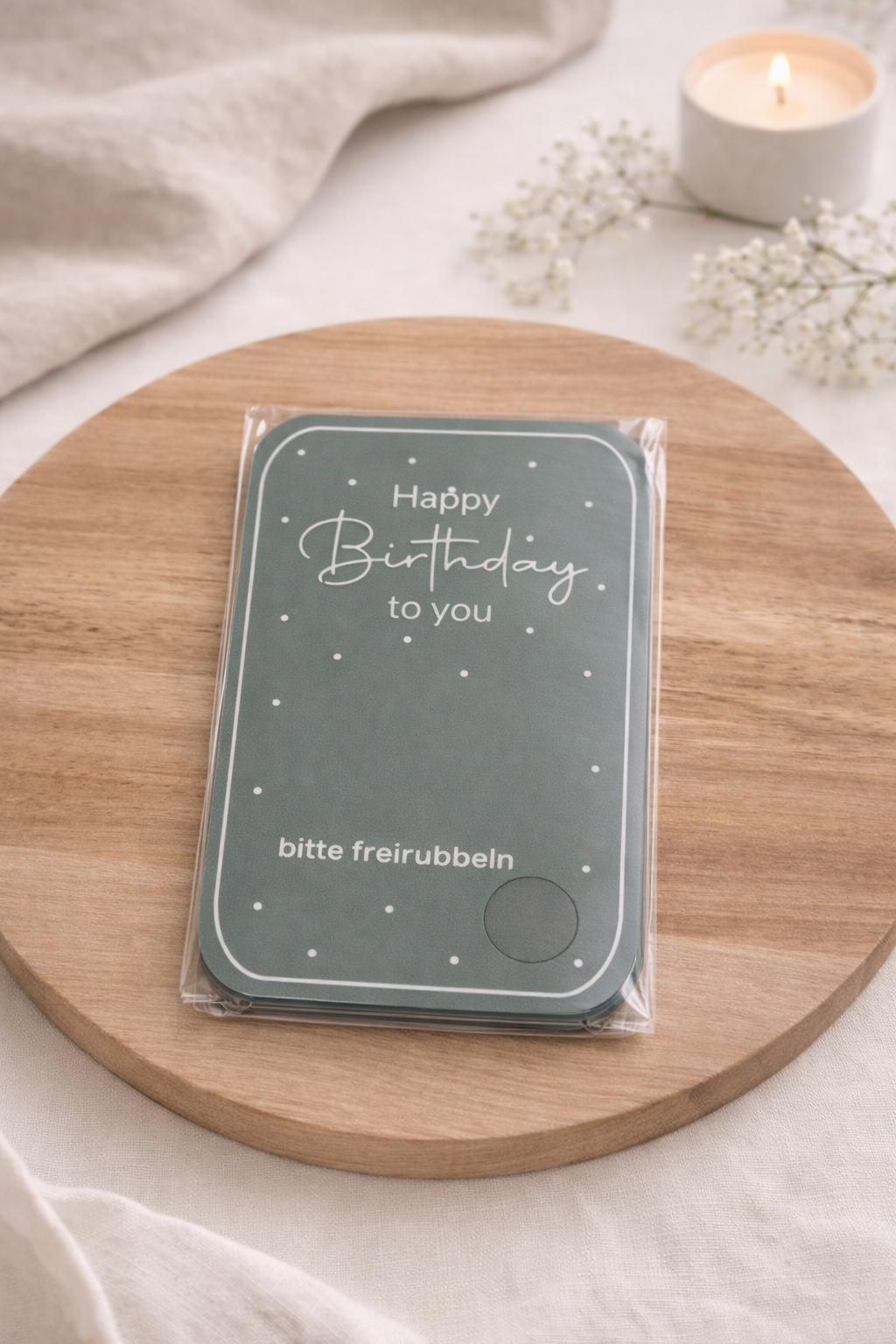 Gutschein: DIY Rubbelkarten zum Selbstbeschriften mit Rubbelfeld und Münze