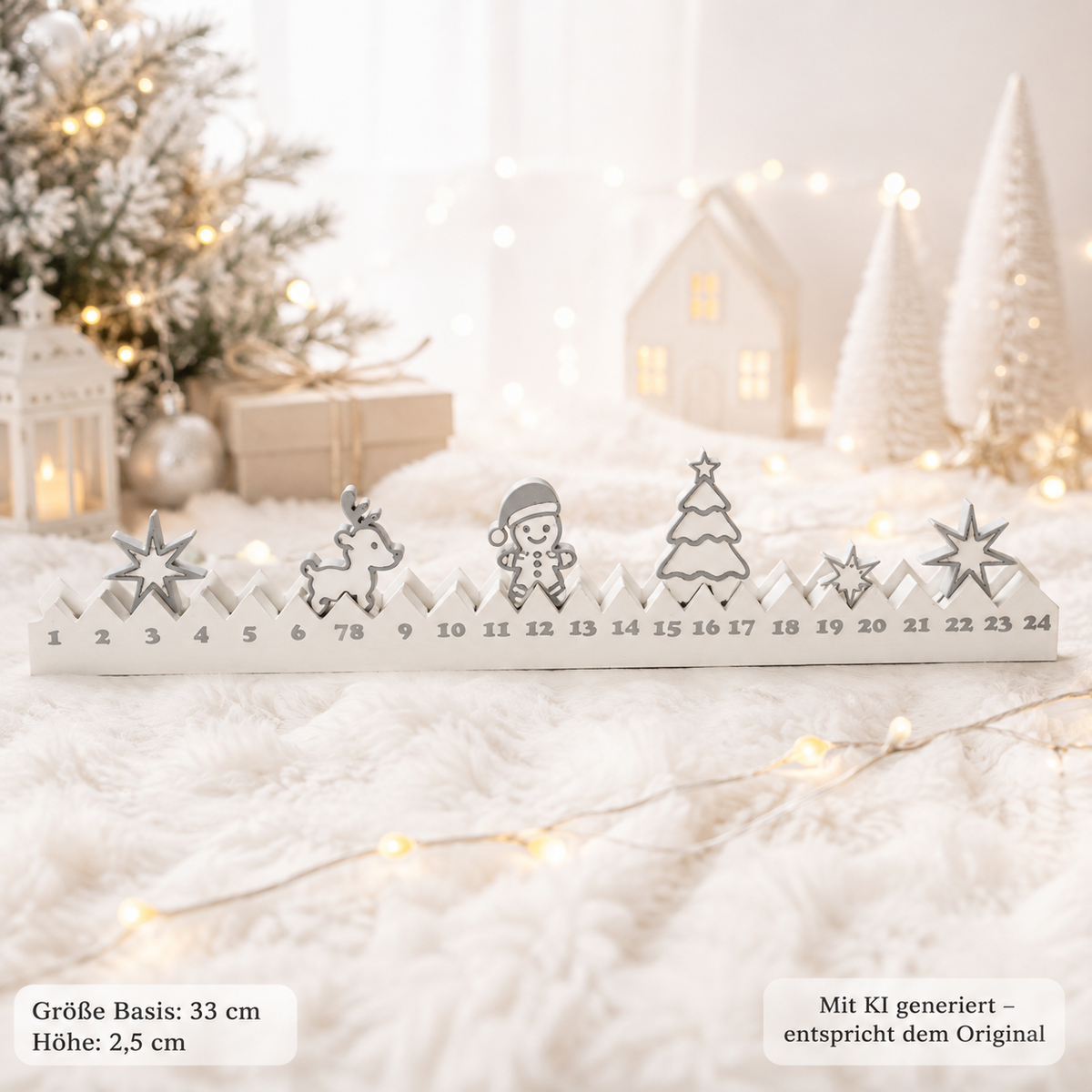 Weihnachtscountdown aus PLA – Adventsdeko mit 4 verschiedenen Figuren