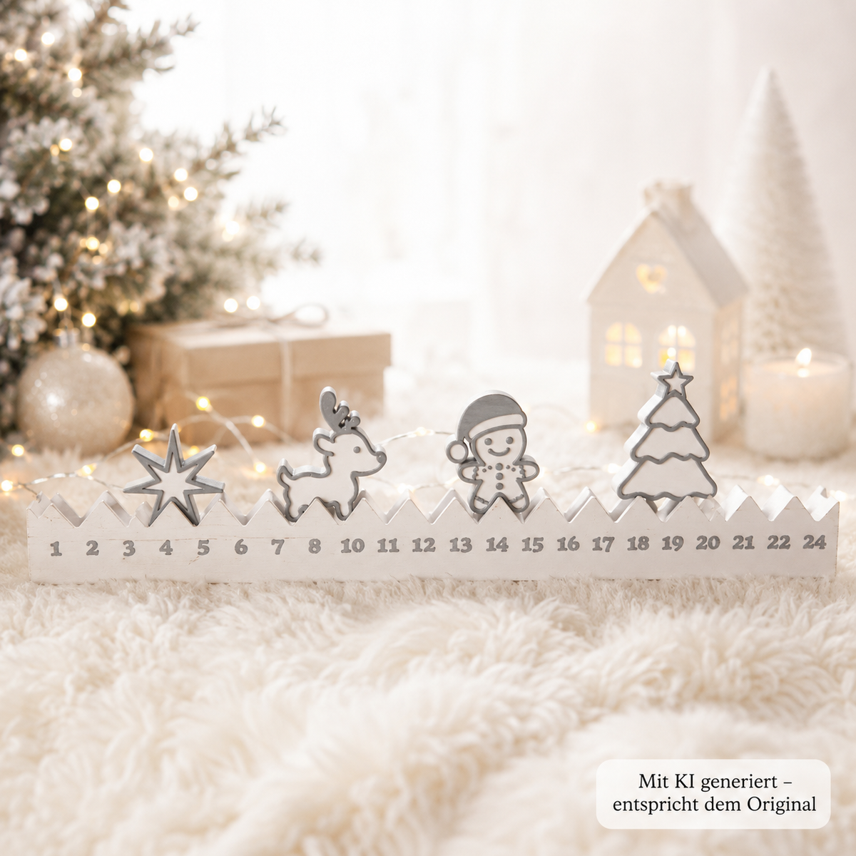 Weihnachtscountdown aus PLA – Adventsdeko mit 4 verschiedenen Figuren