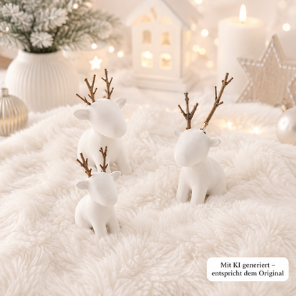 Schneemann & Rentier aus PLA – winterliche Weihnachtsdeko in 3 Größen