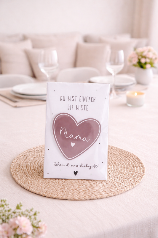 Muttertag Magnet Geschenk – Personalisierte Herz- oder Kreisform 