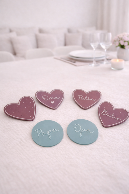 Muttertag Magnet Geschenk – Personalisierte Herz- oder Kreisform 