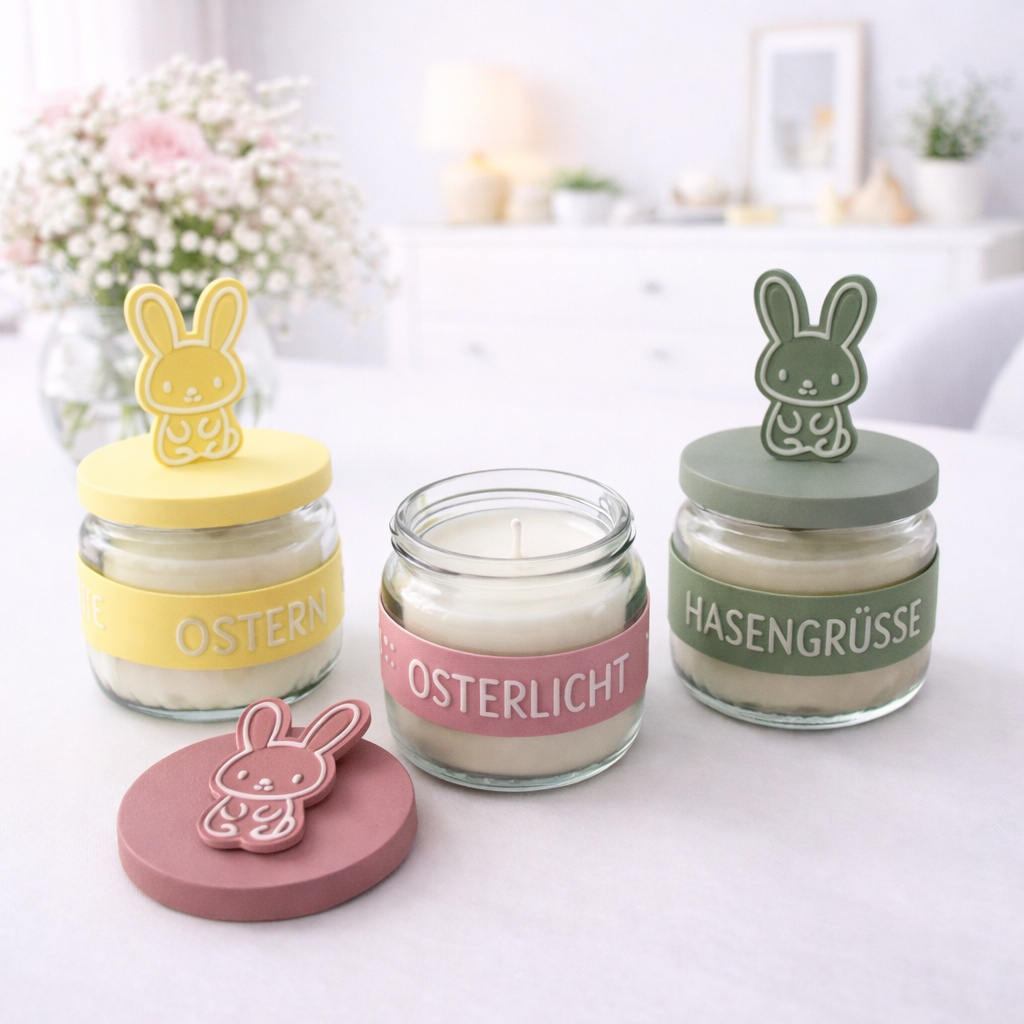 Osterkerze im Glas – Personalisierte Osterdeko & Geschenkidee