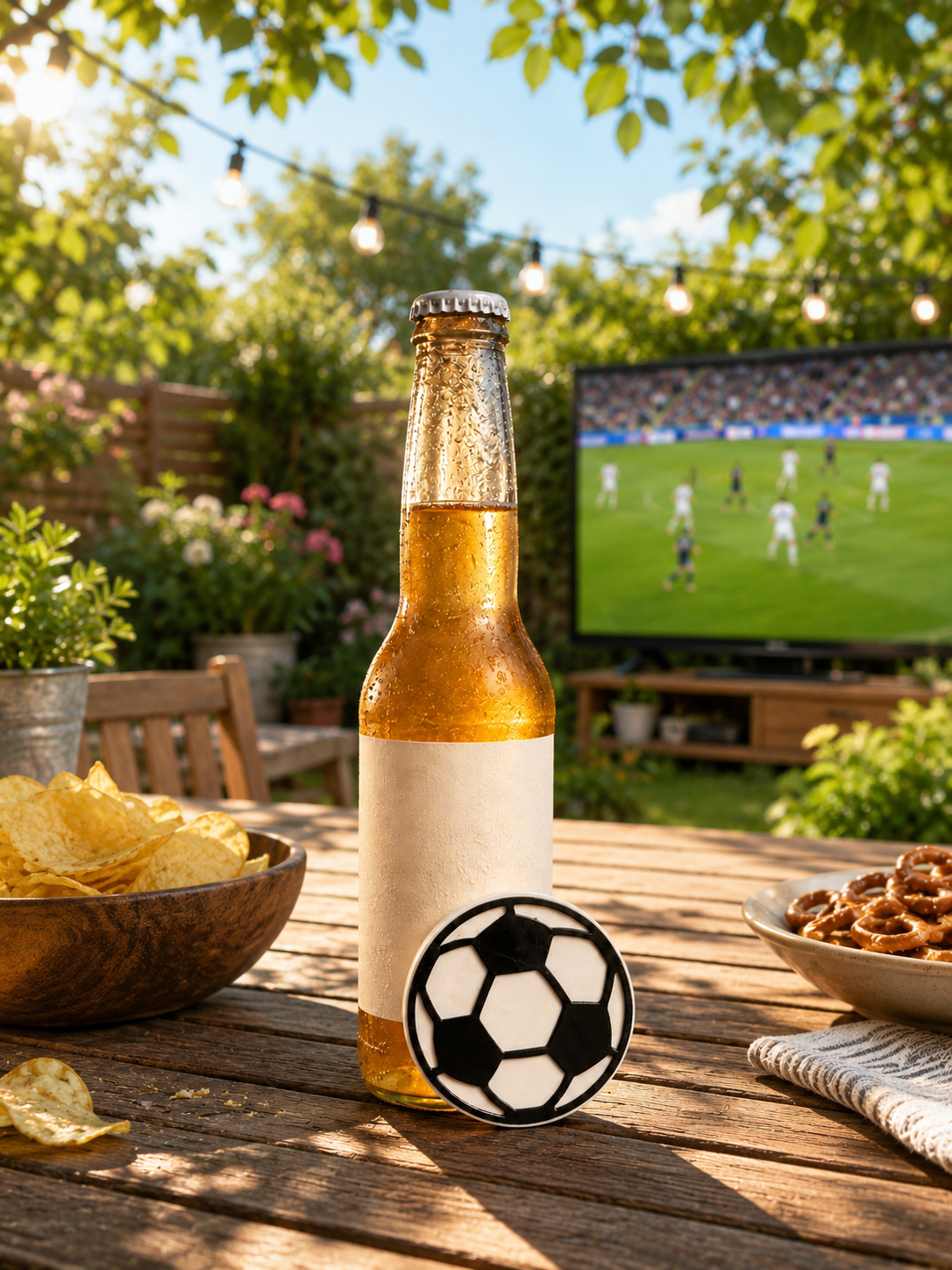Fußball Flaschenöffner aus PLA im Fußball-Design perfekt als Geschenk zur Hochzeit und für Fußballabende