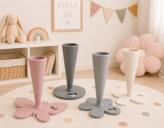 Personalized colorful 3D-printed Schultütenständer for stable and decorative school cone display