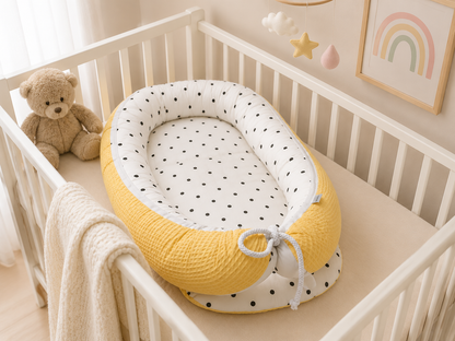 Weiches Babynestchen für Babys bietet Geborgenheit, Komfort und Sicherheit in den ersten Lebensmonaten