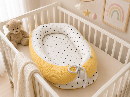 Weiches Babynestchen für Babys bietet Geborgenheit, Komfort und Sicherheit in den ersten Lebensmonaten