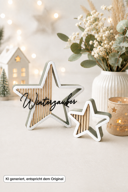 Weihnachtssterne Deko aus PLA – moderne Sterne in verschiedenen Größen & Farben
