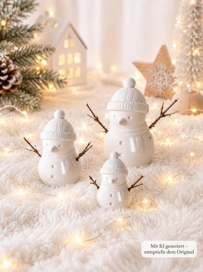 Schneemann & Rentier aus PLA – winterliche Weihnachtsdeko in 3 Größen