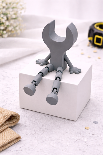 Dekoration Schraubschlüssel mit Wackelbeinen 3D-Druck