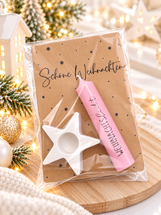 Weihnachtsgeschenk Kerze | Geschenkset | Wichtelgeschenk | Nikolaus | Dekoration | Geschenkbox Kerze Raysin Wichtel