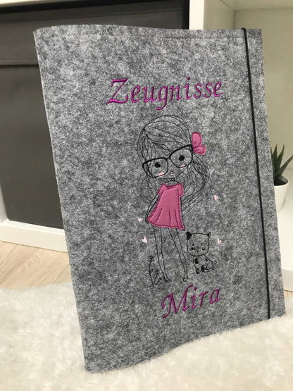 Zeugnismappe Filz DIN A4
