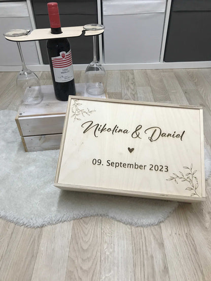 Personalisierte Erinnerungskiste für Hochzeiten
