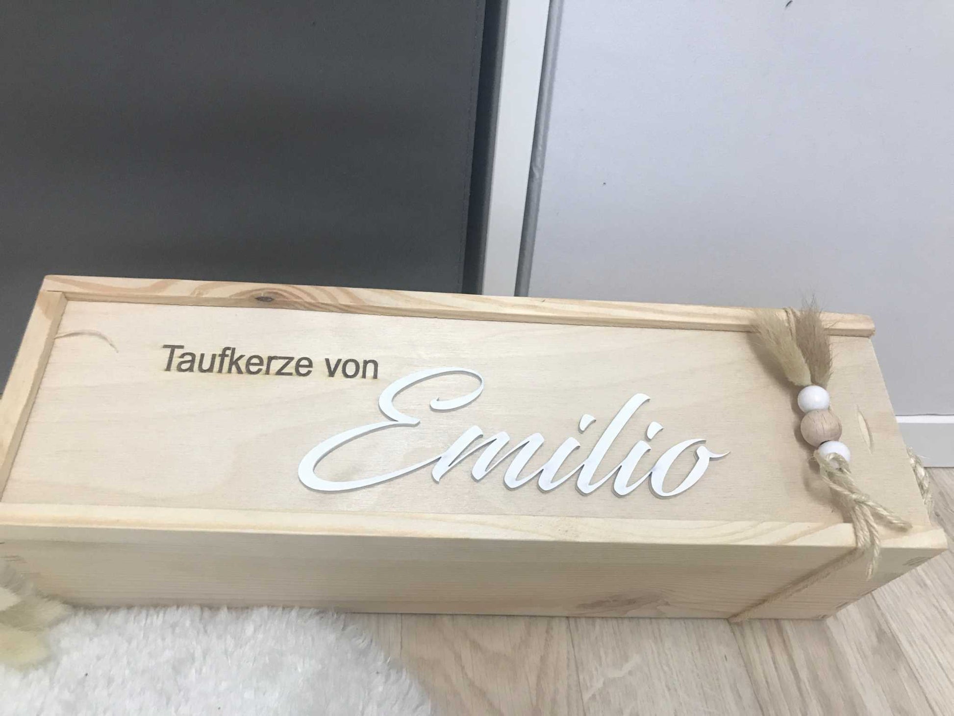 Holzbox für Taufkerzen | Edle Aufbewahrung & Präsentation – schnullidudi