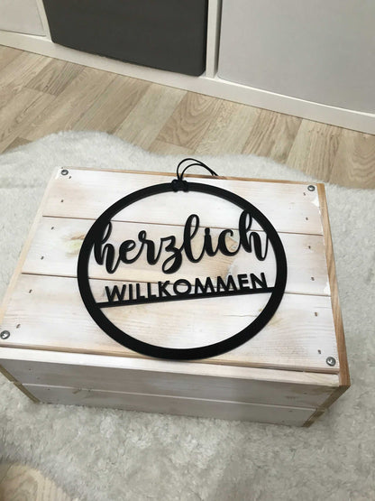 Türkranz aus Acryl "Herzlich Willkommen" – Stilvolle Begrüßung für Ihr Zuhause