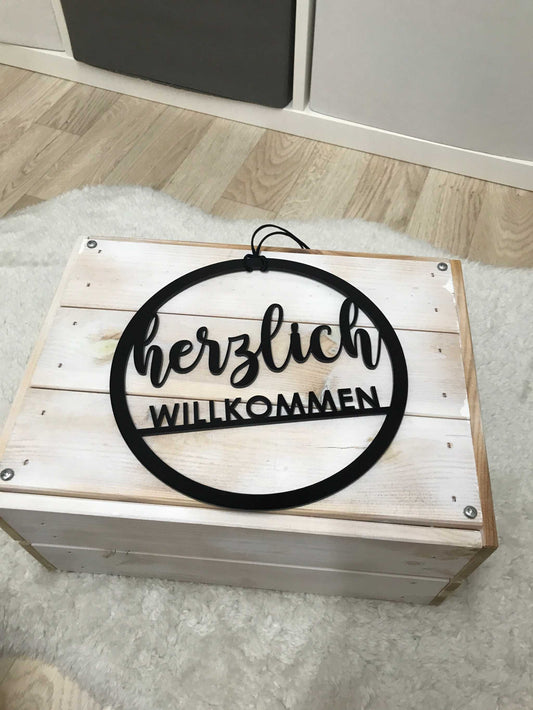 Türkranz aus Acryl "Herzlich Willkommen" – Stilvolle Begrüßung für Ihr Zuhause