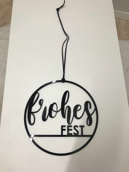 Türkranz / Weihnachtliches Türschild aus Acryl – Stilvolle Dekoration