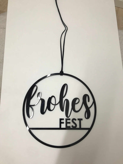 Türkranz / Weihnachtliches Türschild aus Acryl – Stilvolle Dekoration
