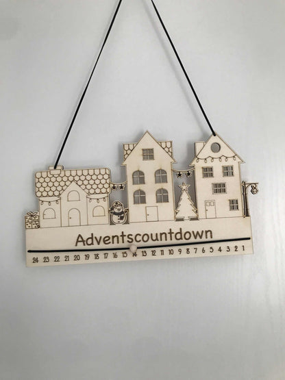 Adventskalender – Personalisierbarer Holz Adventscountdown