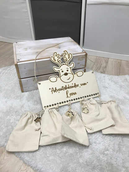 Adventskalender – Holz personalisierbar für eine festliche Überraschung