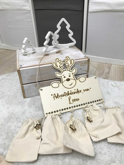 Adventskalender – Holz personalisierbar für eine festliche Überraschung