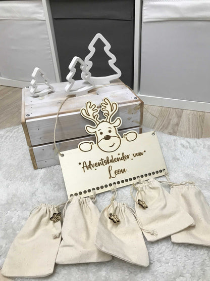 Adventskalender – Holz personalisierbar für eine festliche Überraschung