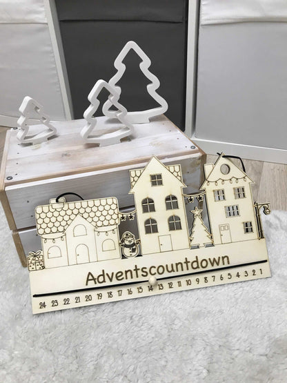 Adventskalender – Personalisierbarer Holz Adventscountdown